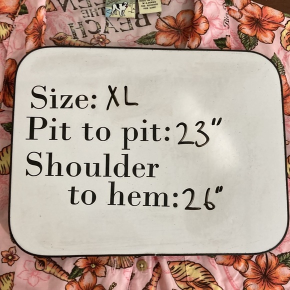 Big Dogs Women’s Collared Button Front “Queen of the Beach” Pink Size XL - Picture 6 of 6